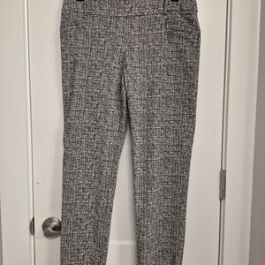 Tweed Patterned Ankle Pants